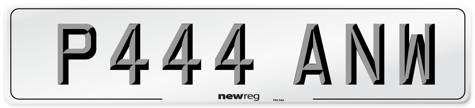 P444 ANW Number Plate from New Reg